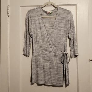 Modcloth Wrap Neckline, Peplum, & 3/4 Sleeve Surplice Top